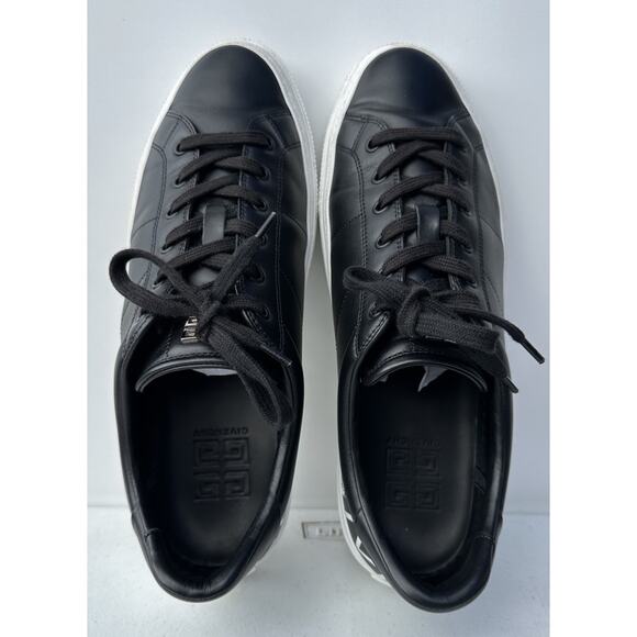 Givenchy Mens Tennis Shoes City Sport Sneakers Size 44 Black / White Logo main image 7